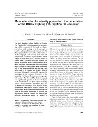 Pdf Mass Education For Obesity Prevention The Penetration