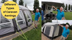 3 diffe types of caravan awning
