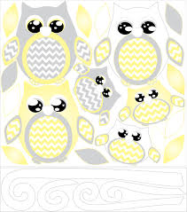 yellow owl wall decals owl stickers