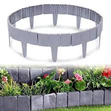 20 Pcs Lawn Flower Bed Edging Cobbled