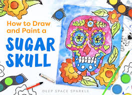 how to draw paint a sugar skull day