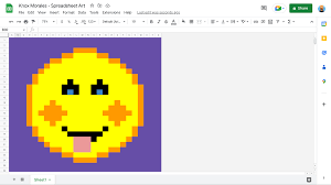 lesson make pixel art in google sheets