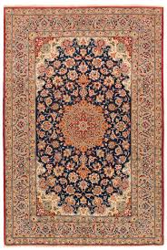 isfahan woll and silk persian rug night