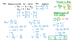 Two Equations Using Determinants
