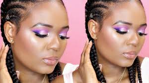 pink purple glitter makeup tutorial