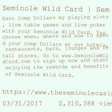 Must be at least 21 years old to play slots, table games or to receive seminole wild card benefits. Seminole Wild Card Tampa Login Login Page