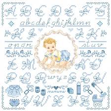 The Little Blue Baby Alphabet Chart Les Brodeuses Parisiennes