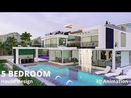 3d House Plan 5 Bedroom New Modern