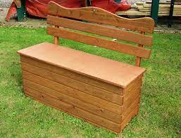 Wooden Garden Storage Box Seat At Tony