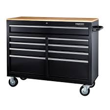 Free building plans for garage storage cabinets to organize all your tools, household supplies, automotive supplies, outdoor toys. 46 In 9 Drawer Mobile Storage Cabinet With Solid Wood Top Black