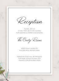 simple elegant wedding reception card pdf
