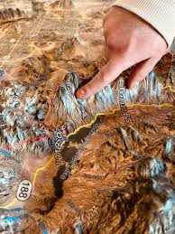 raised relief topographical 3d map