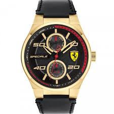 Ferrari men's redrev quartz plastic and silicone strap casual watch, color: Scuderia Ferrari 830417 Men S Speciale Multi Quartz Multifunction Leather Watch
