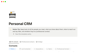 personal crm notion template