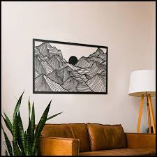 Metal Abstract Mountain Wall Art