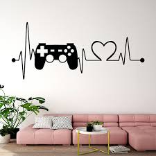 ecg game handle wall stickers plane