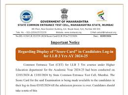 mh cet law 2024 3yr llb result out