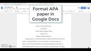 apa 6th edition with google docs