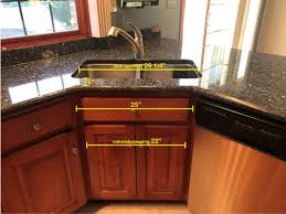 Place a tape measure along the underside of your sink and measure from the top left corner of your cabinet to the top right corner. Advice Please How To Measure For A Kitchen Sink On A Corner Cabinet