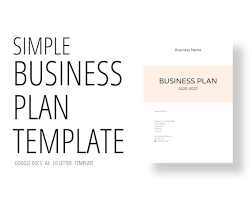 Simple Business Plan Template For