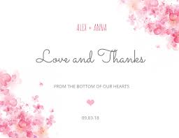 Thank You Wedding Greeting Card Template Postermywall