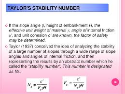 Stability Of Slopes