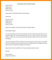 Service Contract Termination Letter Template For Services By Sample