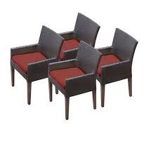 Tkc Napa Wicker Patio Arm Dining Chairs