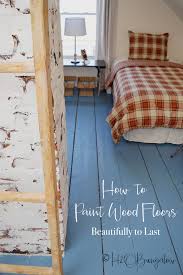 how to paint wood floors beautifully to