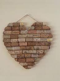wine cork heart wall decor from