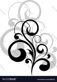 Dainty Swirling Calligraphic Design Element