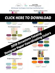 Designer Series Paper Color Charts 2019 Stampin Up