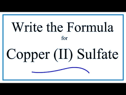 formula for copper ii sulfate