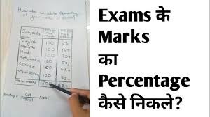 how to calculate percene of marks