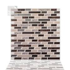 Maybe you would like to learn more about one of these? Tic Tac Tiles Como Crema 12 In W X 12 In H Peel And Stick Decorative Mosaic Wall Tile Backsplash 10 Tiles Hd Brs51 10 The Home Depot