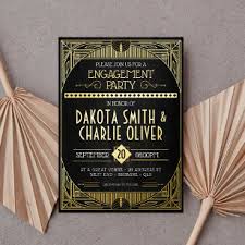 gatsby enement party invitations