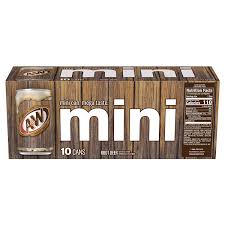 a w root beer 7 5 fl oz mini cans 10