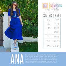 Lularoe Ana Dress Sizing Chart Full Length Dress That Looks