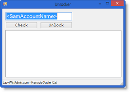 I've included examples for unlocking a single user . Powershell Winform Active Directory User Unlocker Lazywinadmin