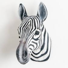 Faux Zebra Animal Head Funky Little
