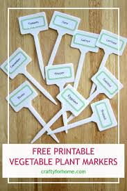 Free Printable Vegetable Plant Markers