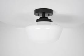Semi Flush Ceiling Light Matte Black