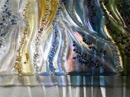 Fused Glass Metal Wall Art Panels