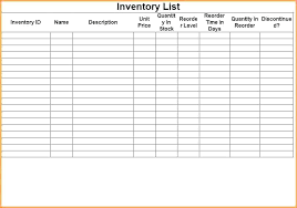 Inventory List Templates Free Printable Docs House Inventory