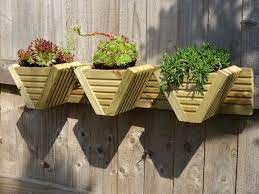 Mini Wooden Garden Planter Fence Wall