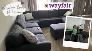 wayfair couch unboxing and review you