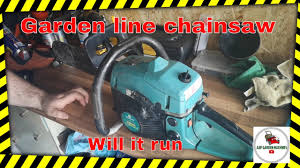 gardenline chainsaw will it run you