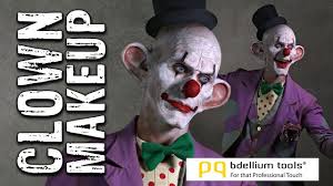 full clic creepy clown makeup demo w