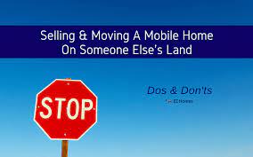 selling moving a mobile home on