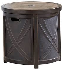 25 Round Umbrella Side Table With Tile